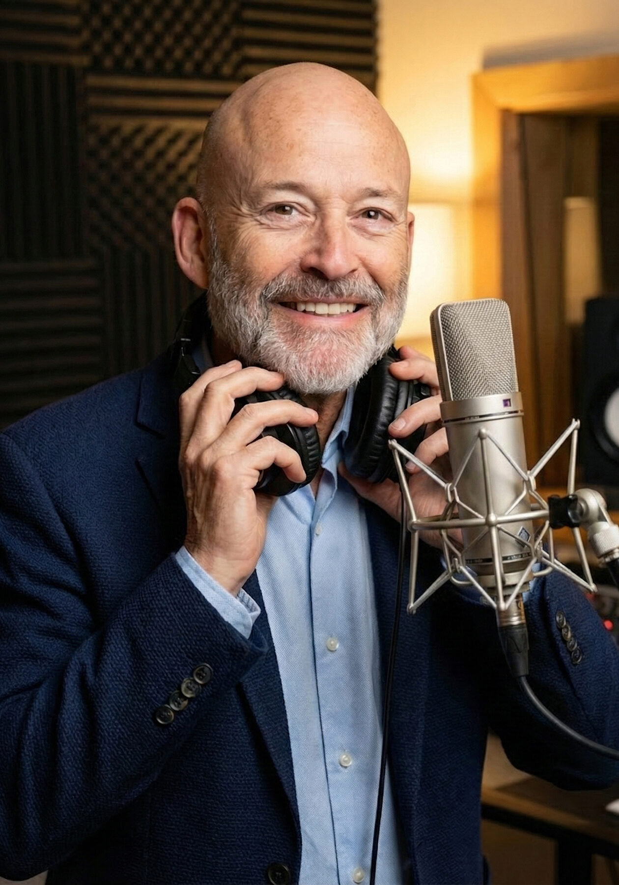 Dana P. Rowe in the booth